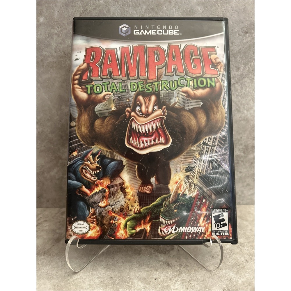 Rampage: Total Destruction (Nintendo GameCube, 2006) CIB W/ Reg Card - Tested